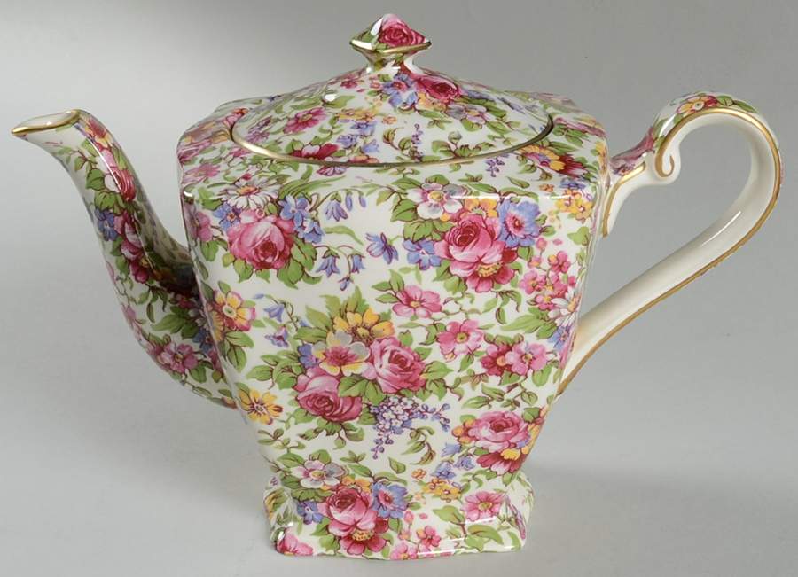 Summertime (Earthenware, Circa 1995) Teapot & Lid by Royal Winton-1
