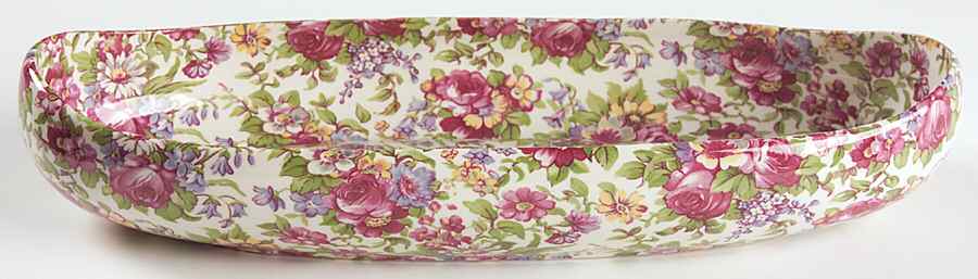 Summertime (Earthenware, Circa 1995) Canoe Shape Tray by Royal Winton-1