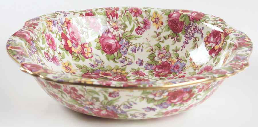 Summertime (Earthenware, Circa 1995) 8" Round Vegetable Bowl by Royal Winton-1