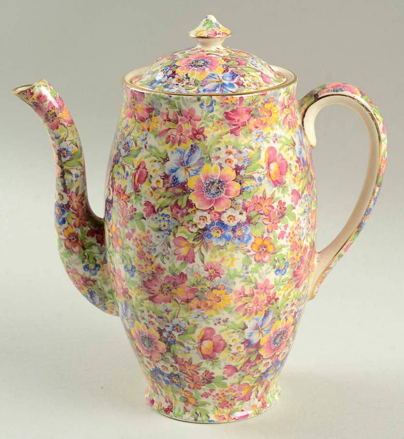 Sunshine Perth Shape Coffee Pot & Lid by Royal Winton-1