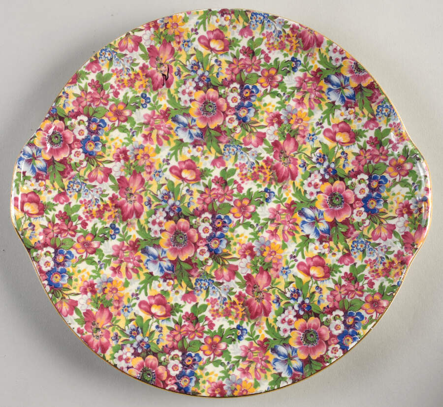 Sunshine Handled Cake Plate by Royal Winton-1