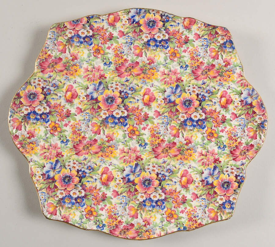 Sunshine Square Handled Cake Plate by Royal Winton-1