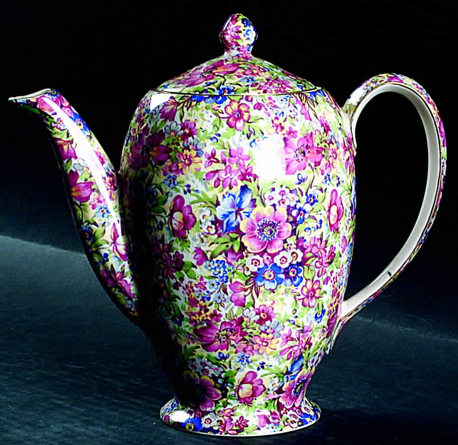Sunshine Albans Shape Coffee Pot & Lid by Royal Winton-1