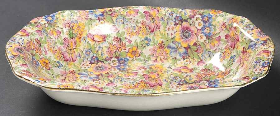 Sunshine 9" Oval Vegetable Bowl by Royal Winton-1