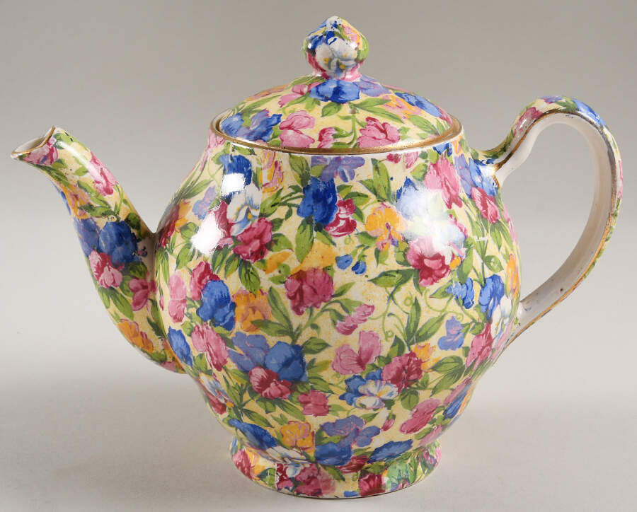Sweet Pea Unknown Shape #1 Teapot & Lid by Royal Winton-1