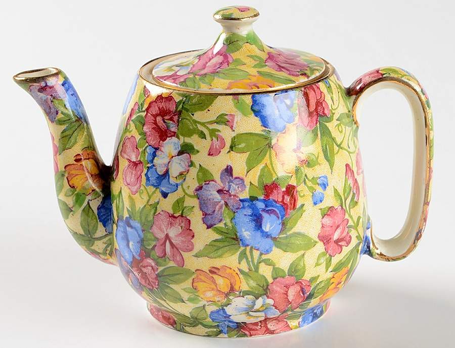 Sweet Pea Individual Breakfast Set Teapot & Lid by Royal Winton-1