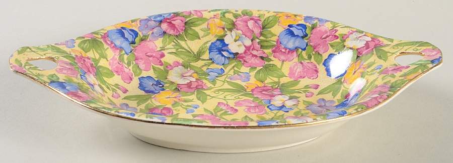 Sweet Pea 8" Oval Sweet Meat Dish by Royal Winton-1