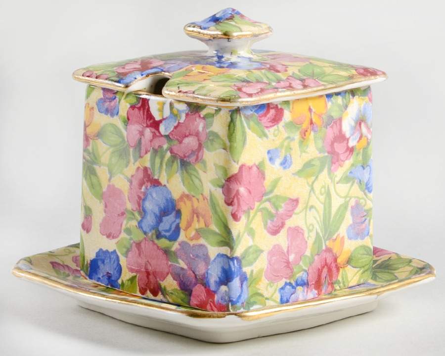 Sweet Pea Jam/Jelly & Lid by Royal Winton-1