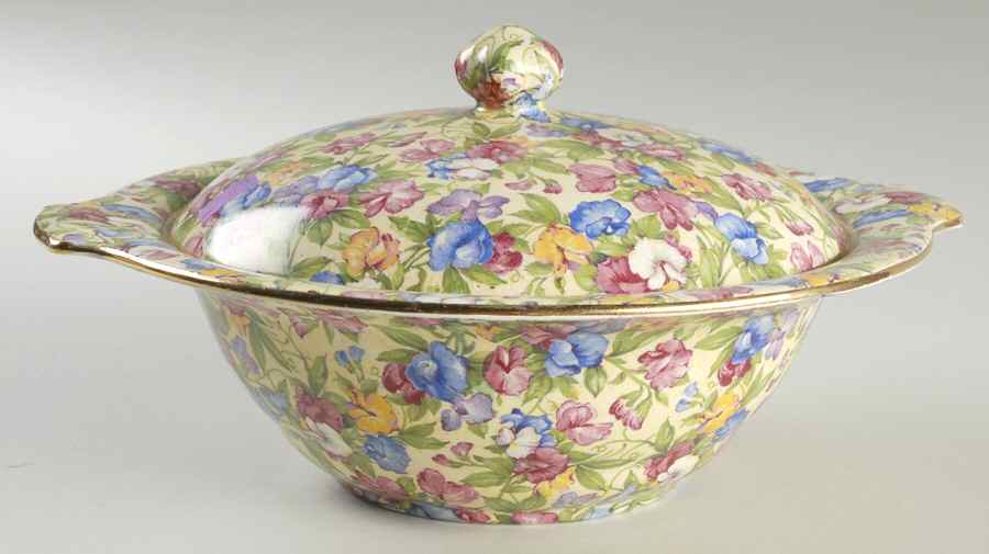 Sweet Pea Round Covered Vegetable by Royal Winton-1