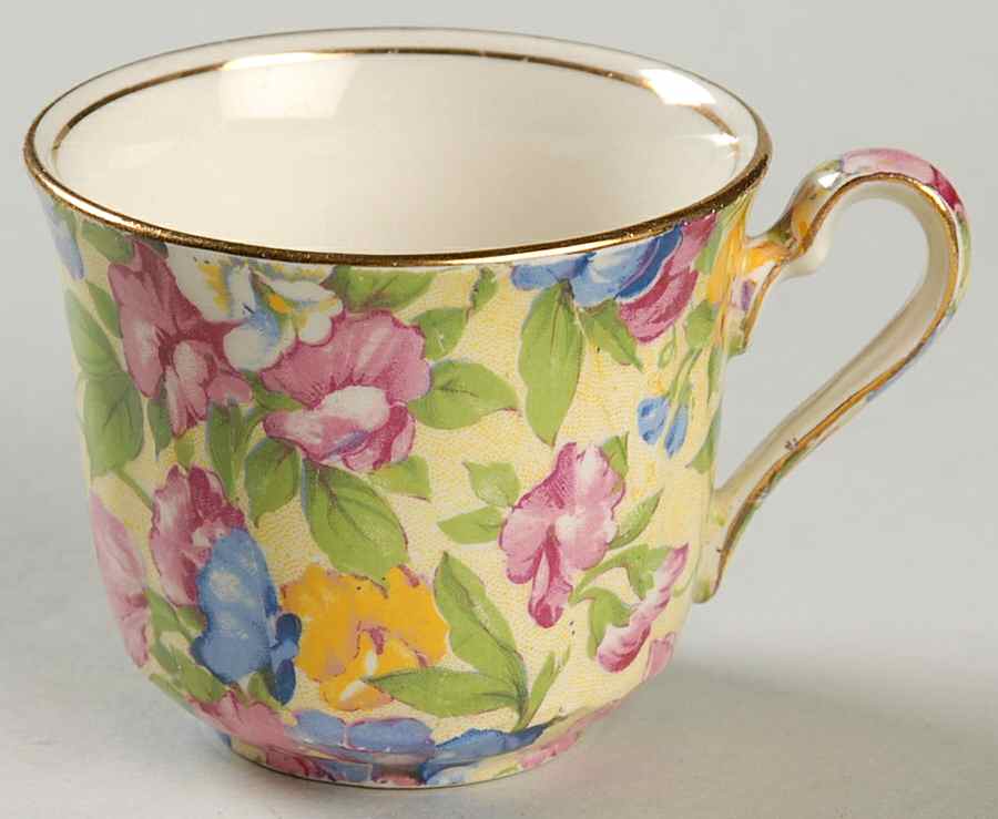 Sweet Pea Flat Demitasse Cup by Royal Winton-1