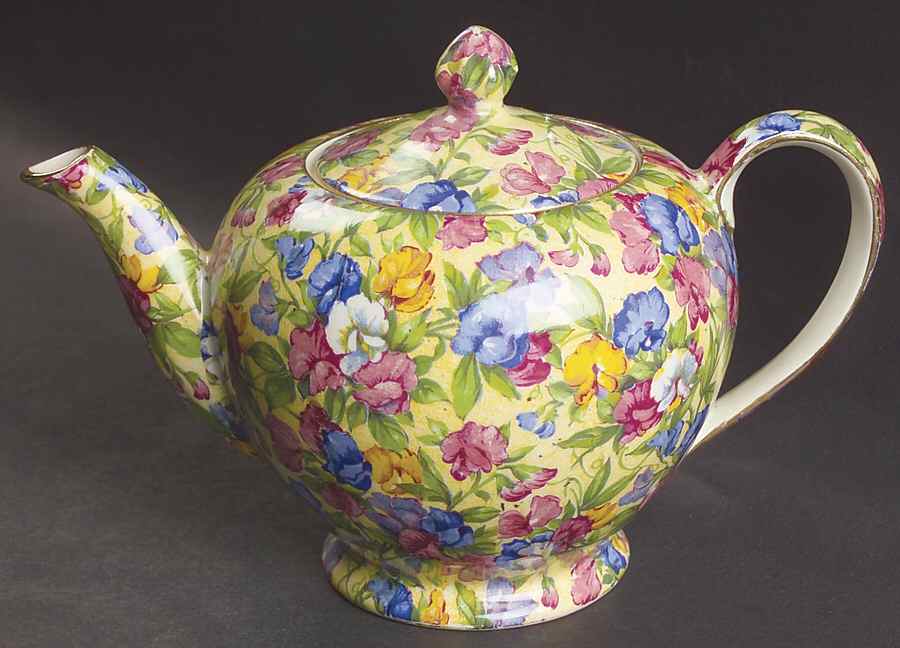 Sweet Pea Albans Tea Pot & Lid by Royal Winton-1