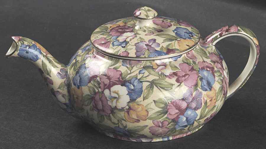 Sweet Pea Mini Stacking Teapot & Lid by Royal Winton-1