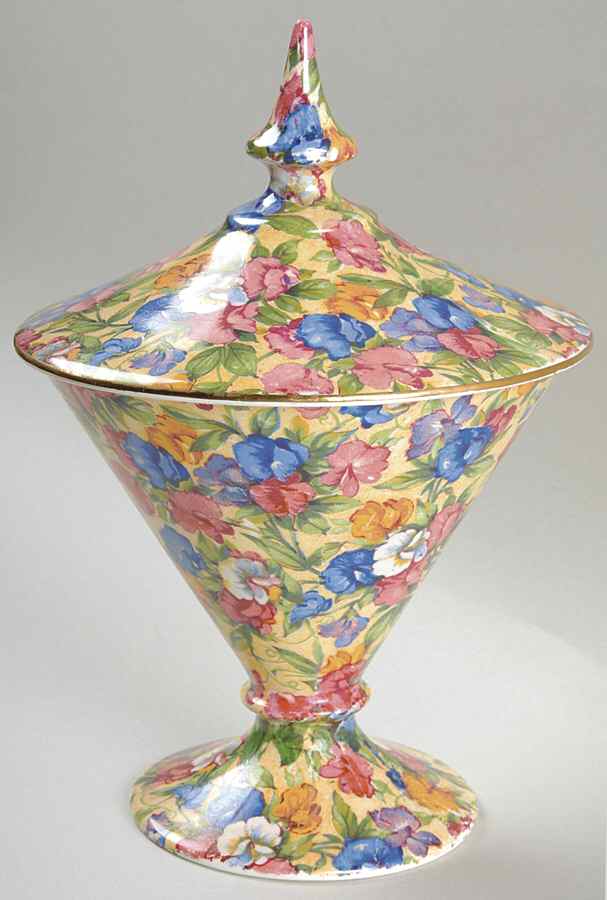 Sweet Pea Candy Jar & Lid by Royal Winton-1