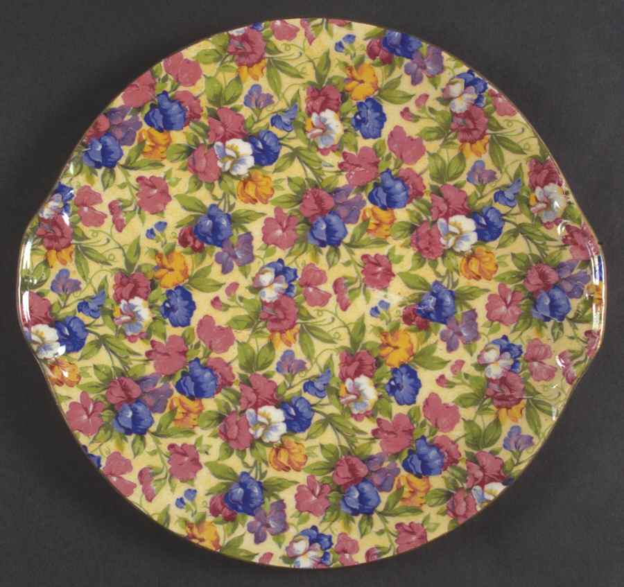 Sweet Pea Handled Cake Plate by Royal Winton-1