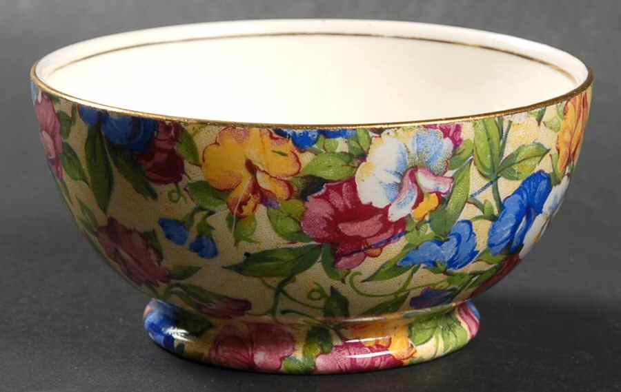 Sweet Pea Albans Shape Open Sugar Bowl by Royal Winton-1