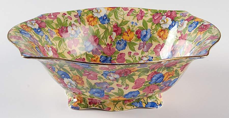 Sweet Pea 9" Square Vegetable Bowl by Royal Winton-1