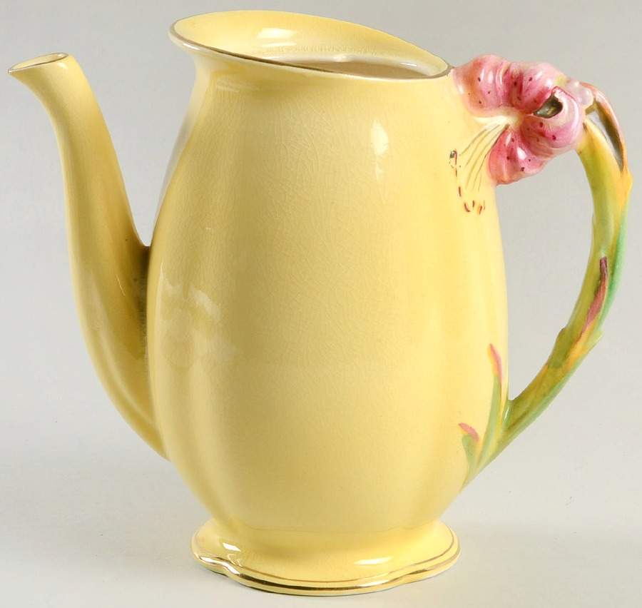 Tiger Lily Yellow Coffee Pot No Lid by Royal Winton-1