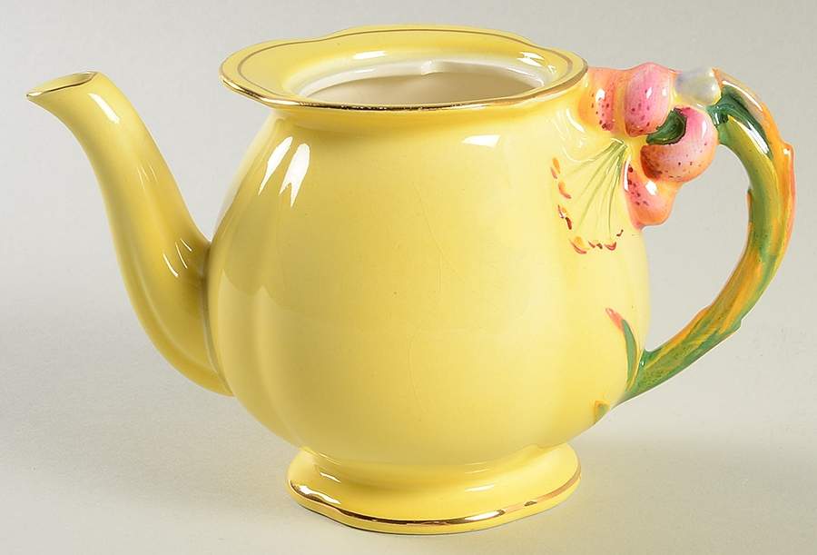 Tiger Lily Yellow Mini Teapot No Lid by Royal Winton-1
