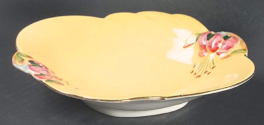 Tiger Lily Yellow Sweet Meat Dish by Royal Winton-1
