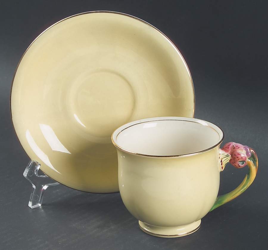 Tiger Lily Yellow Footed Cup & Saucer Set by Royal Winton-1
