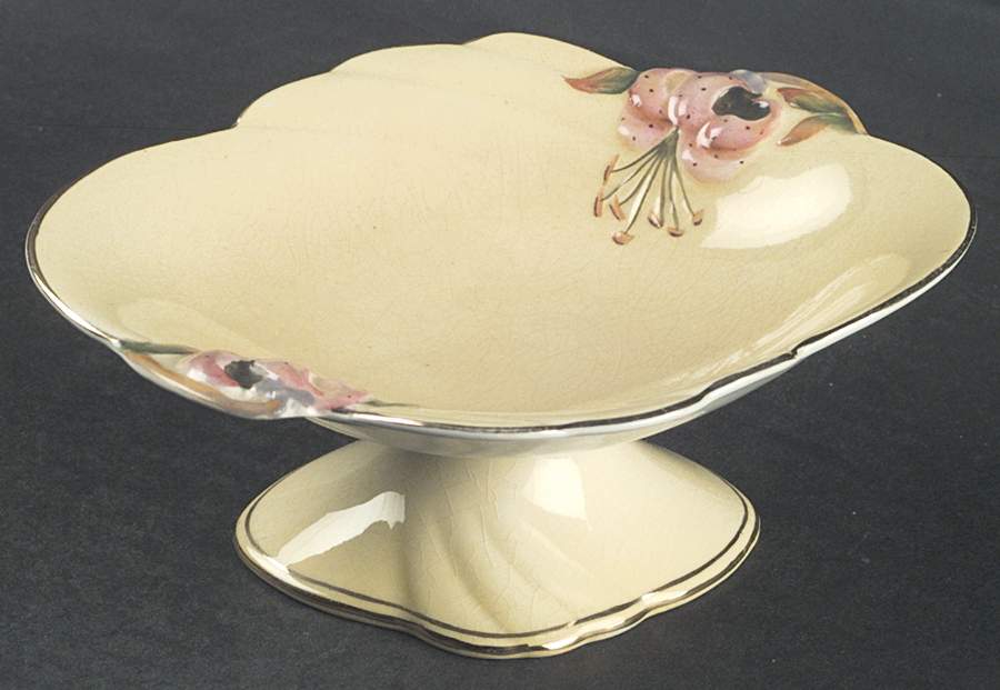 Tiger Lily Yellow Round Compote (Height X Width) by Royal Winton-1
