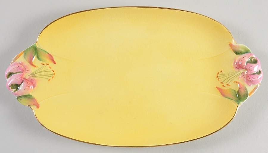 Tiger Lily Yellow Small Sandwich Tray by Royal Winton-1