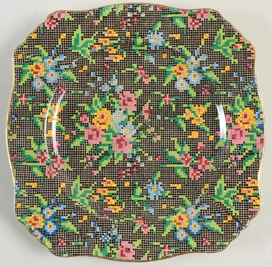 Victorian Square Salad Plate by Royal Winton-1