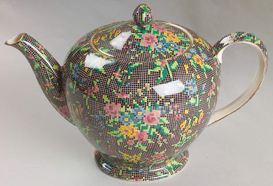 Victorian Albans Tea Pot & Lid by Royal Winton-1