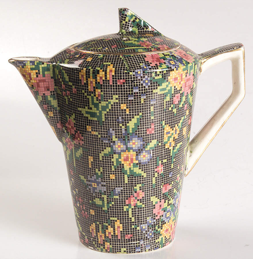 Victorian Norman Shape Coffee Pot & Lid by Royal Winton-1