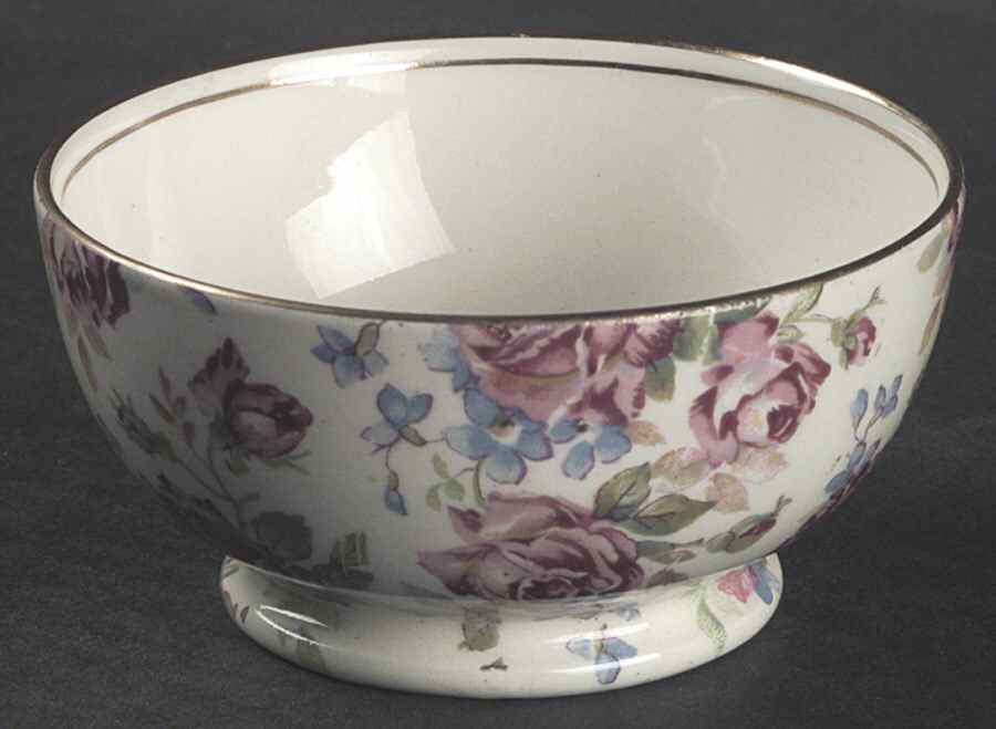 Victorian Rose Albans Shape Open Sugar Bowl by Royal Winton-1