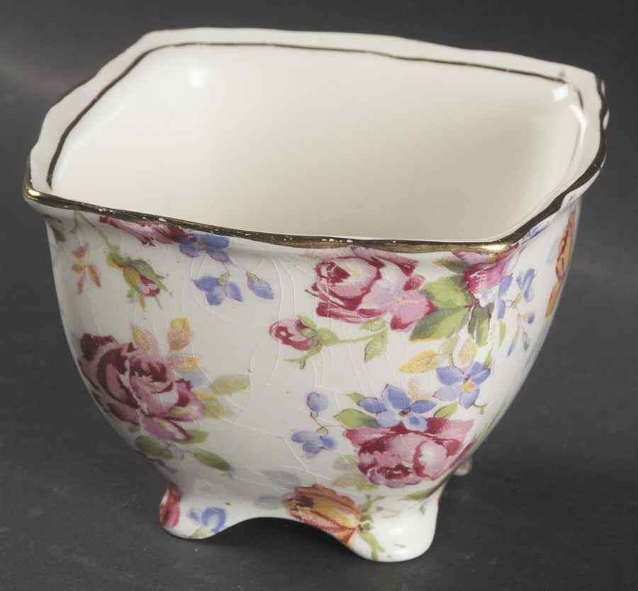 Victorian Rose Athena Open Sugar Bowl (Early) by Royal Winton-1