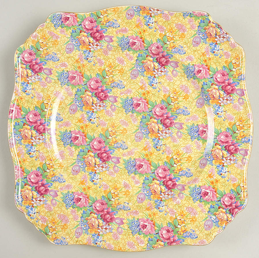 Welbeck (Older) Square Dinner Plate by Royal Winton-1