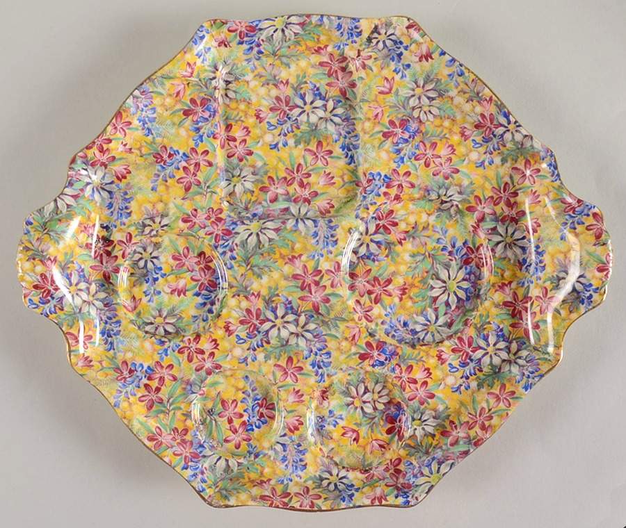 Wild Flowers 6-Piece Breakfast Set, Tray Only by Royal Winton-1
