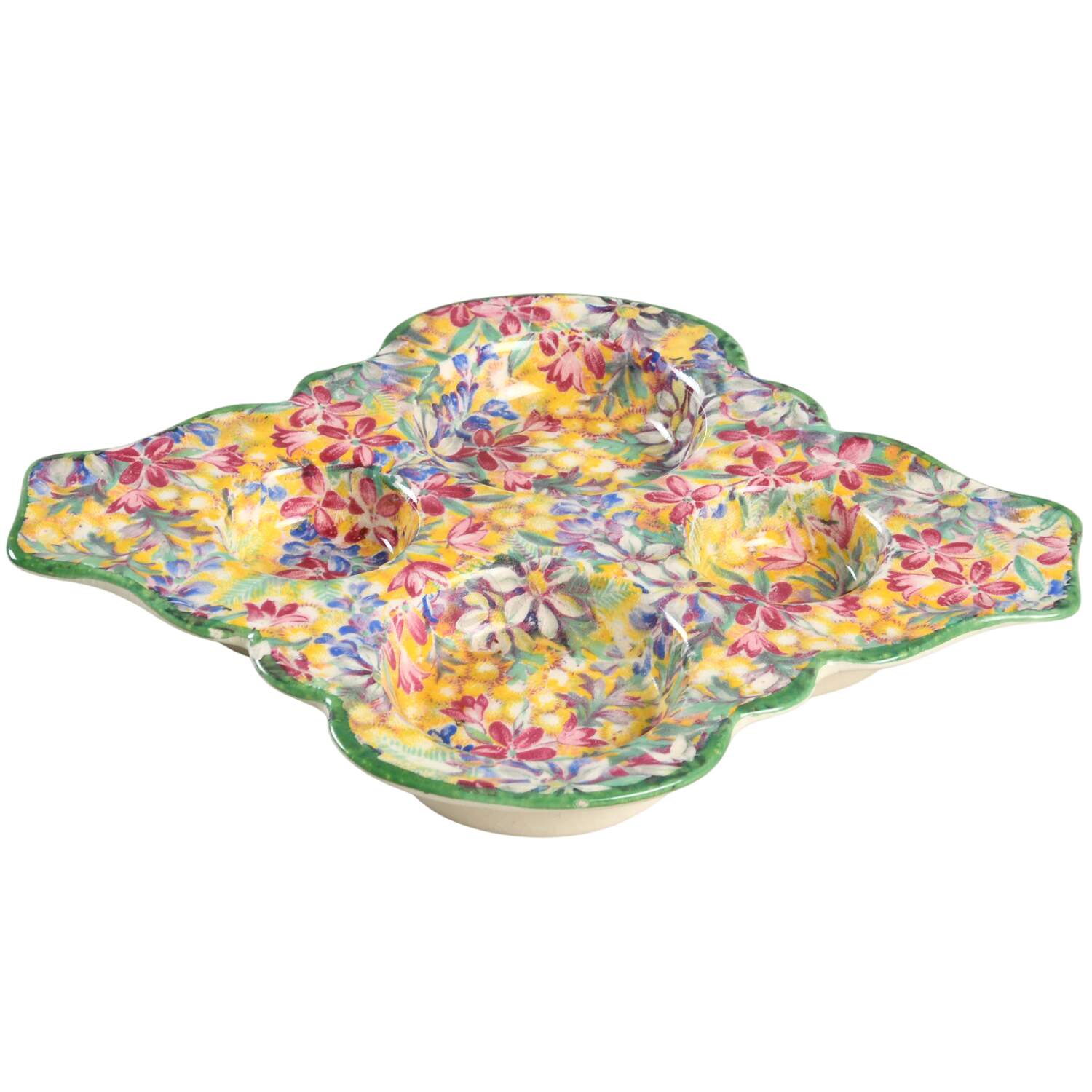 Wild Flowers 4-Piece Egg Cruet, Tray Only by Royal Winton-1