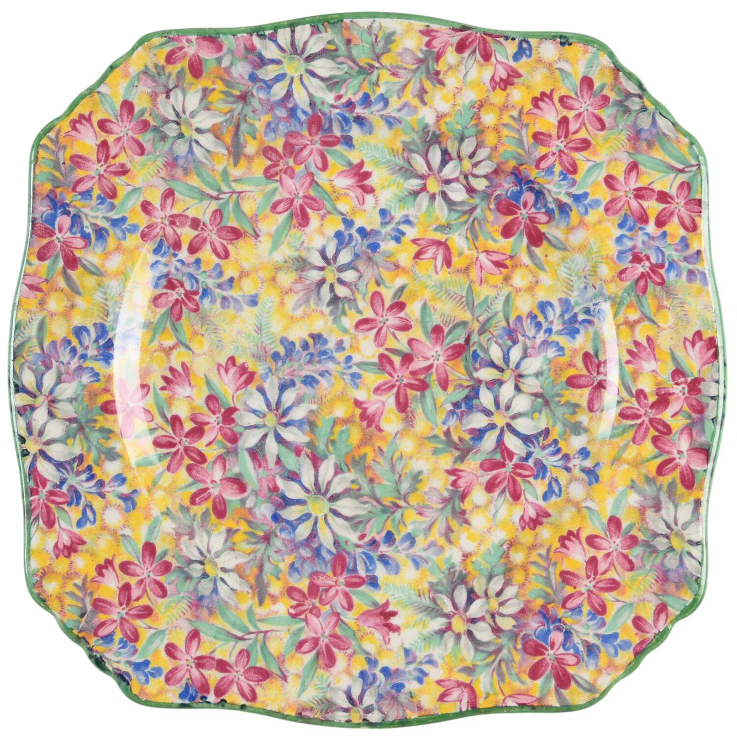 Wild Flowers Square Bread & Butter Plate by Royal Winton-1