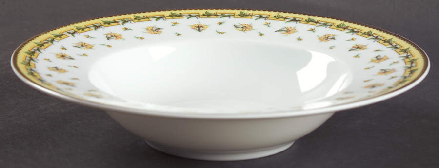 Bougainville Yellow Rim Soup Bowl by Raynaud-1
