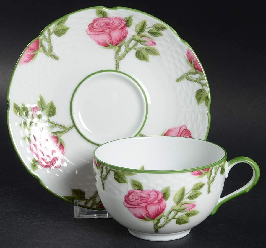 Villandry (Legumes Fleurs Fruits Vegetables) Flat Cup & Saucer Set by Raynaud-1