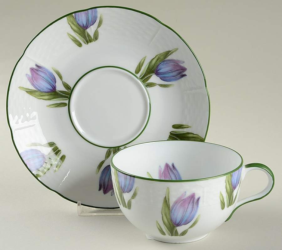 Villandry (Legumes Fleurs Fruits Vegetables) Breakfast Cup & Saucer Set by Raynaud-1