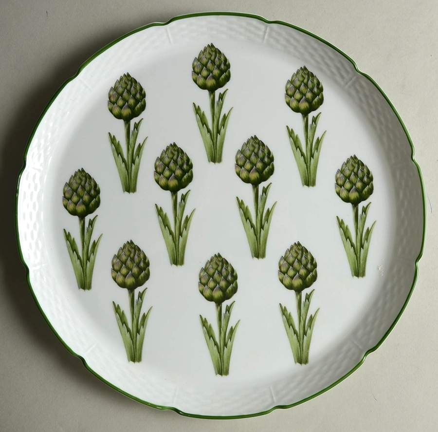 Villandry (Legumes Fleurs Fruits Vegetables) Cake Plate by Raynaud-1