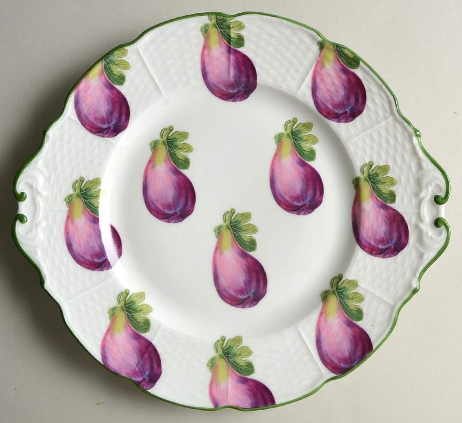 Villandry (Legumes Fleurs Fruits Vegetables) Handled Cake Plate by Raynaud-1
