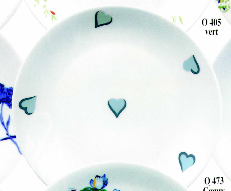 Coeurs Blue Dinner Plate by Royale (France)-1