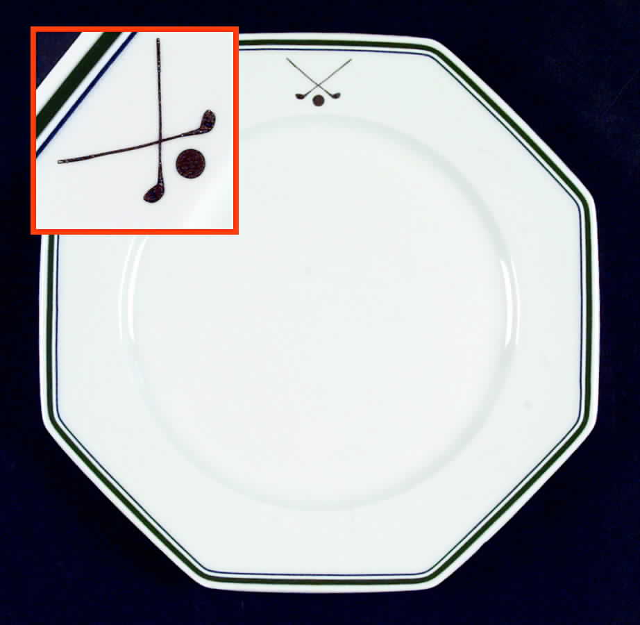 Golf Salad Plate by Royale (France)-1