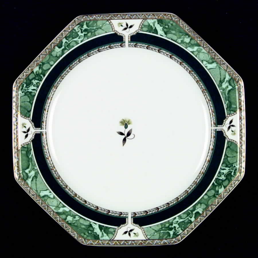 Hadrien Green Dinner Plate by Royale (France)-1