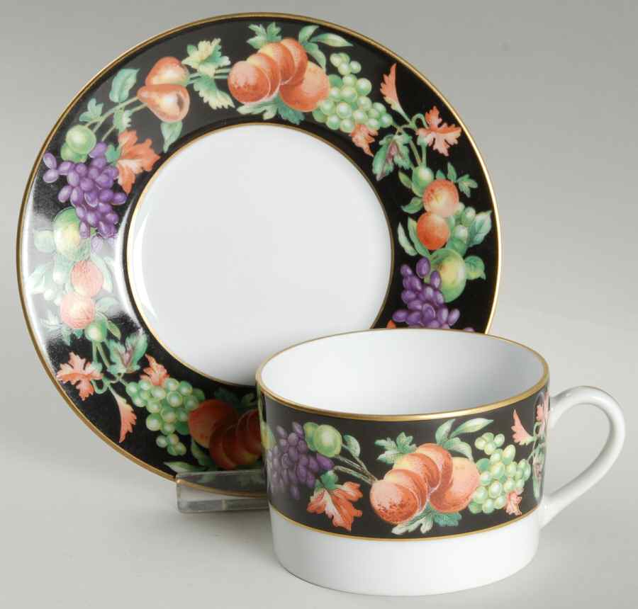 Iphigenie Flat Cup & Saucer Set by Royale (France)-1
