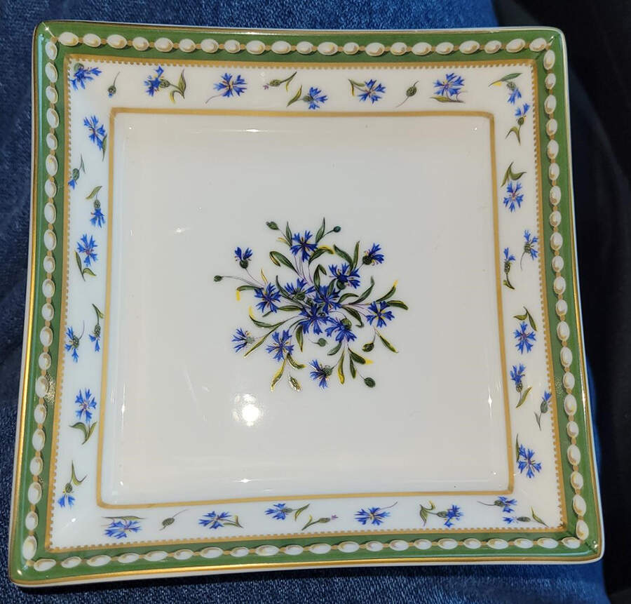 Marie Antoinette Small Square Dish by Royale (France)-1