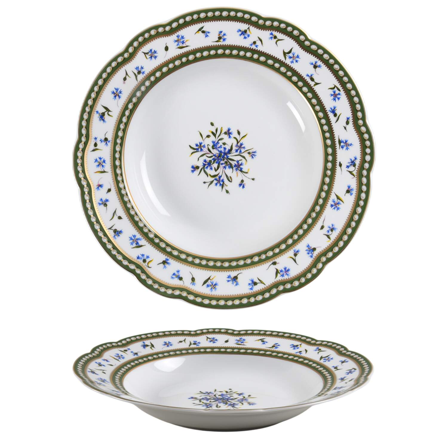Marie Antoinette Rim Soup Bowl by Royale (France)-1