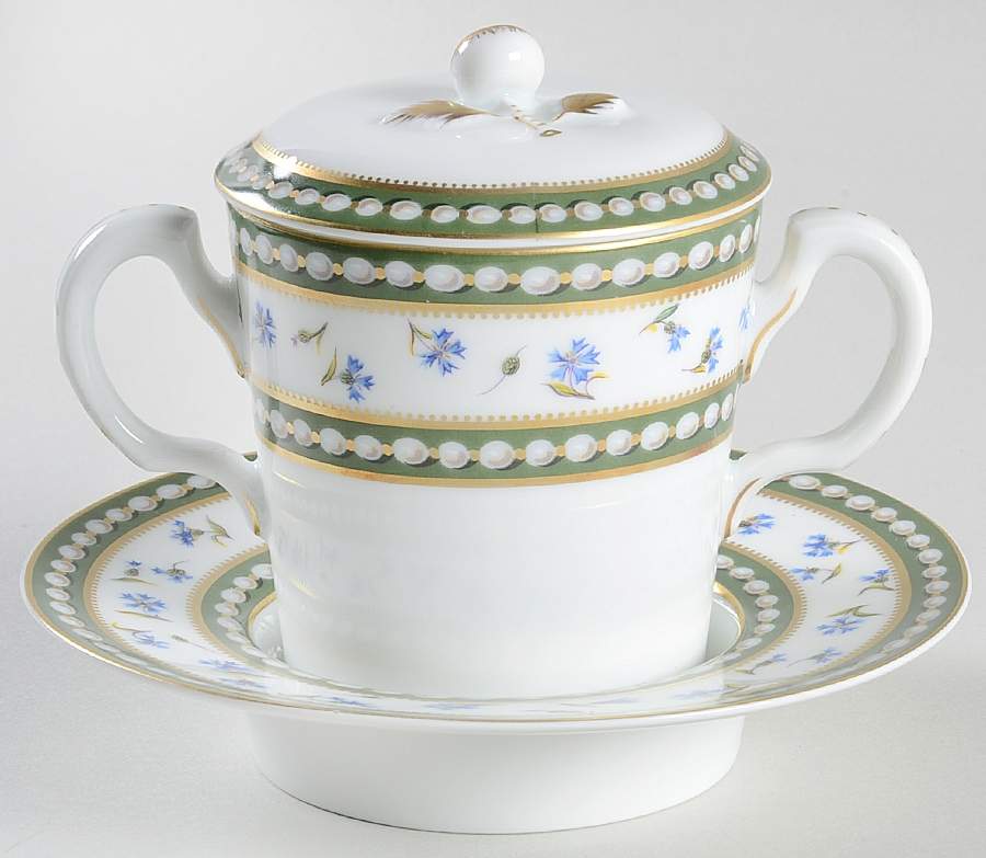 Marie Antoinette Trembleuse Cup & Saucer Set with Lid by Royale (France)-1