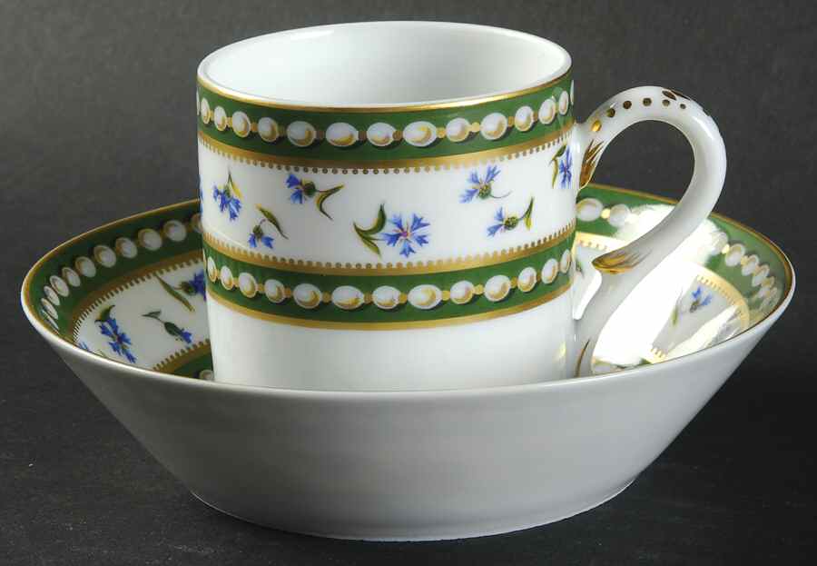 Marie Antoinette Litron Shape Cup & Saucer Set by Royale (France)-1