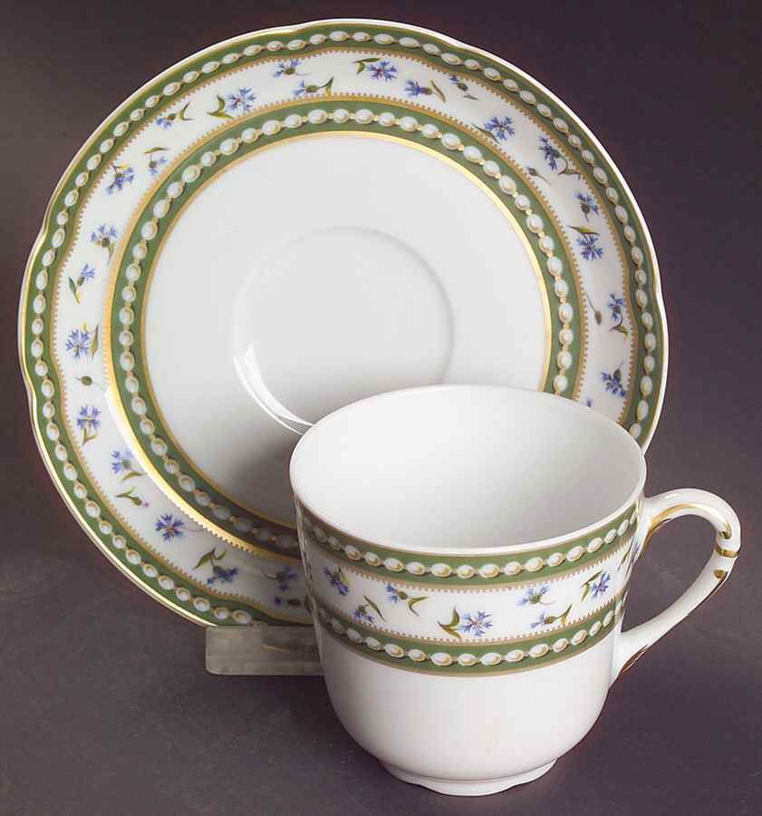 Marie Antoinette Flat Cup & Saucer Set by Royale (France)-1