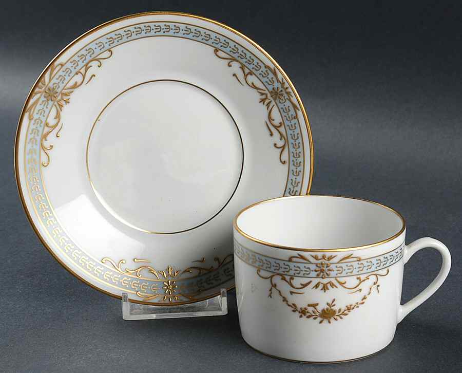 Nemours Flat Cup & Saucer Set by Royale (France)-1